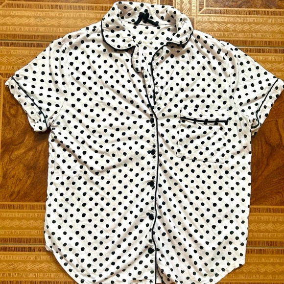 Kate Spade Polka Dot PJ Top Size Small - Picture 1 of 4